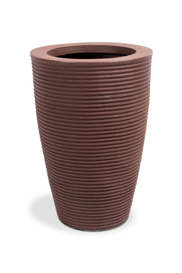 VASO POLIETILENO CONE RISCATO PREMIUM DECORATIVO PARA PLANTAS E JARDINS